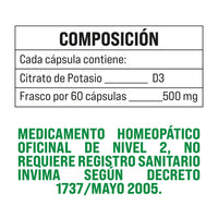 Citrato de Potasio 60 Capsulas