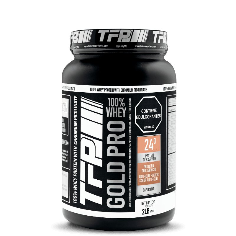Proteina TFP Gold Pro 100% Whey 2 Lbs Sabor Capuchino