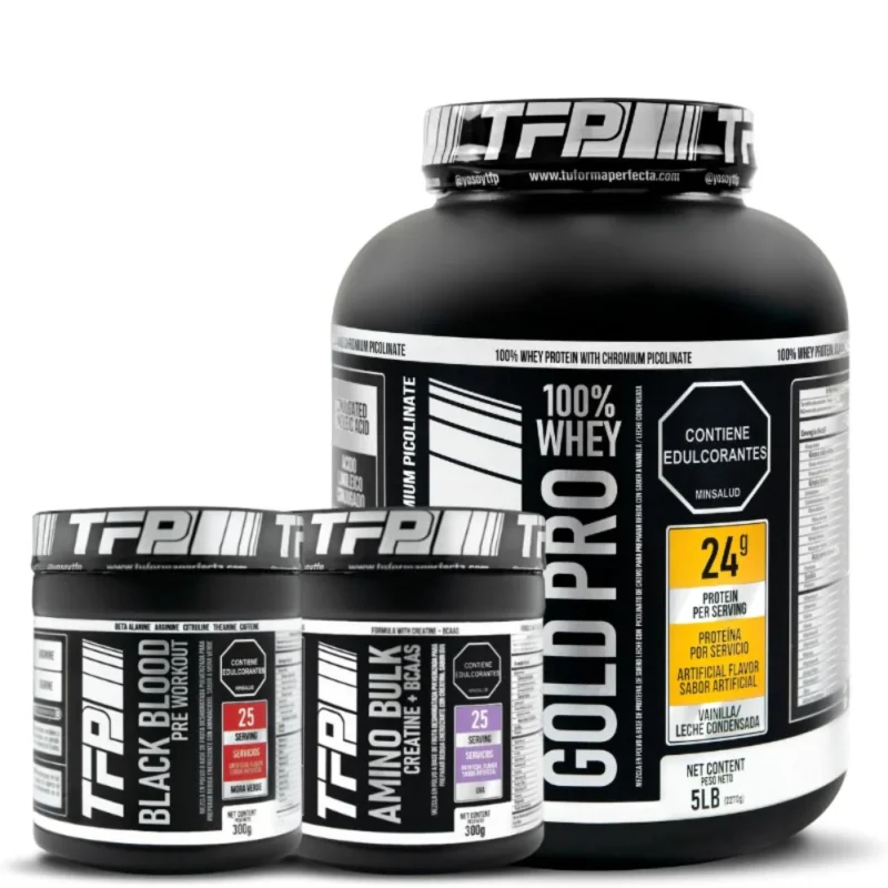 Combo definicion muscular proteina 100% whey, monohidrato de creatina y pre workout para mas energia en los entrenamientos
