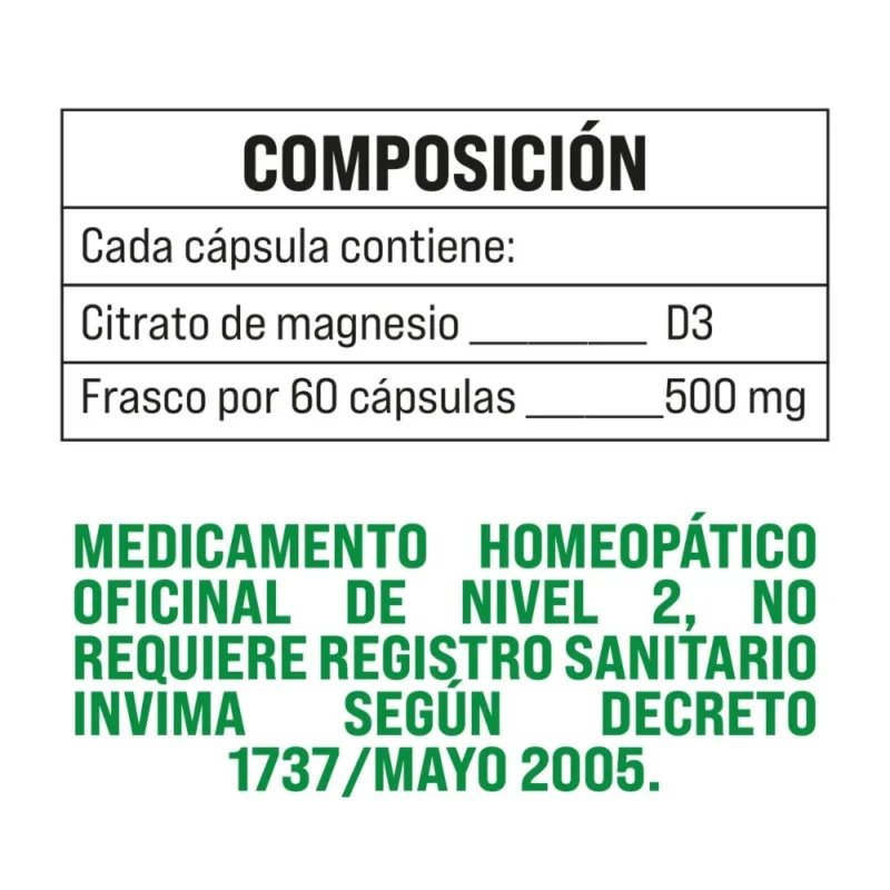 TFP Magnesio tabla nutricional