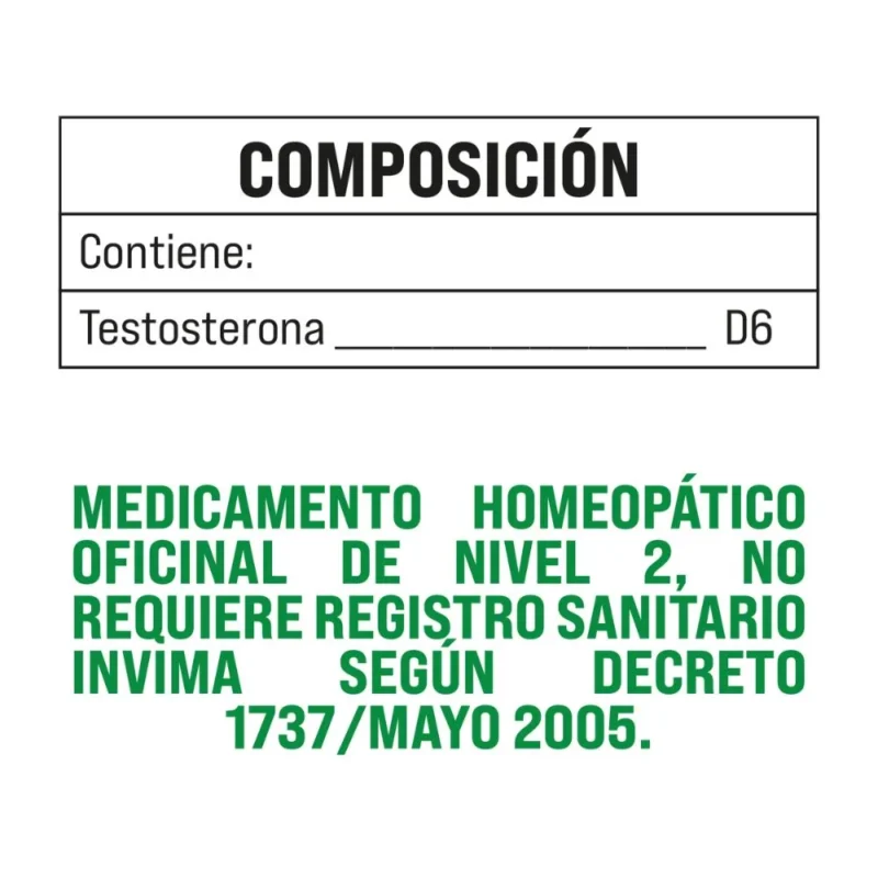 TFP Testosterona tabla nutricional